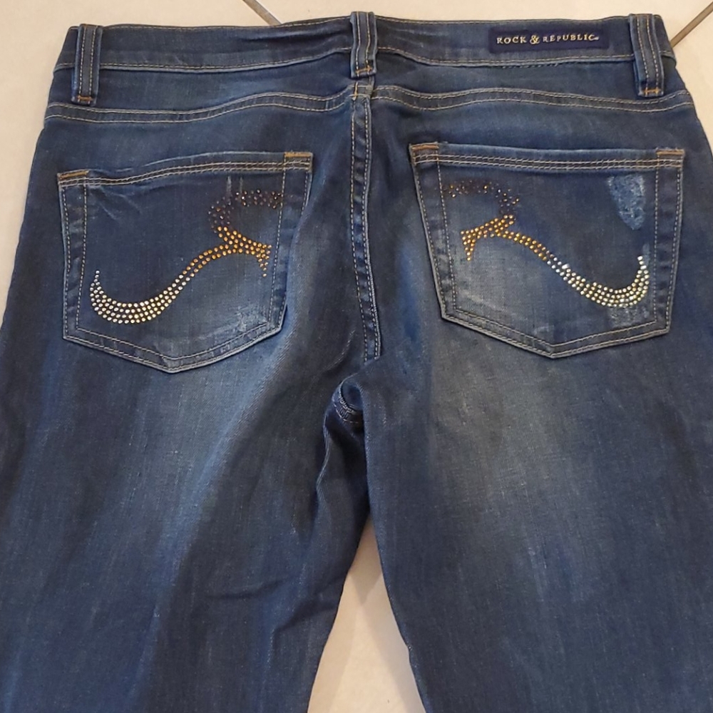 **7 for $25 Rock & Republic dark denim jeans..